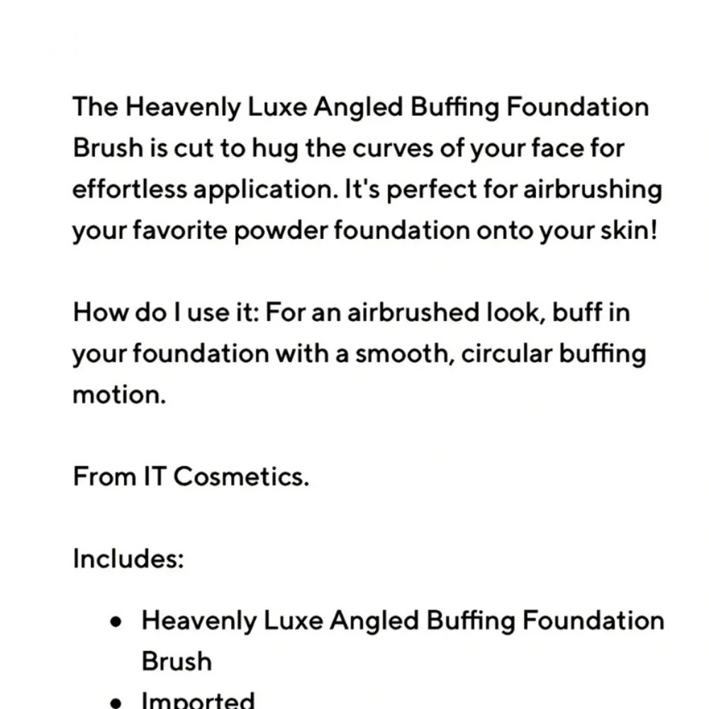 CC + Angled buffing foundation brush